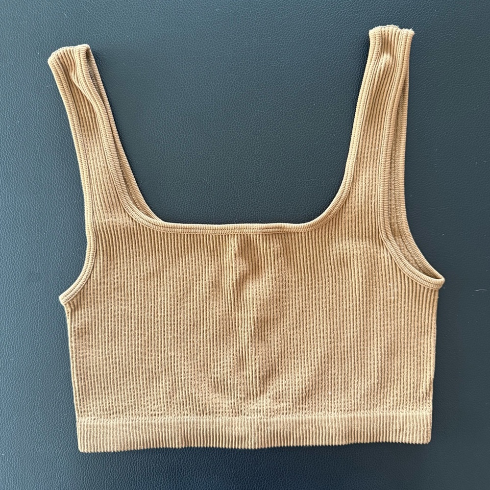 Cotton On Camel Ribbed Top